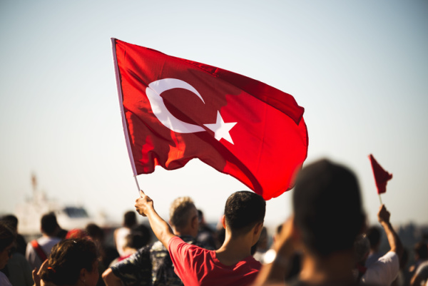 Turkey people flag big